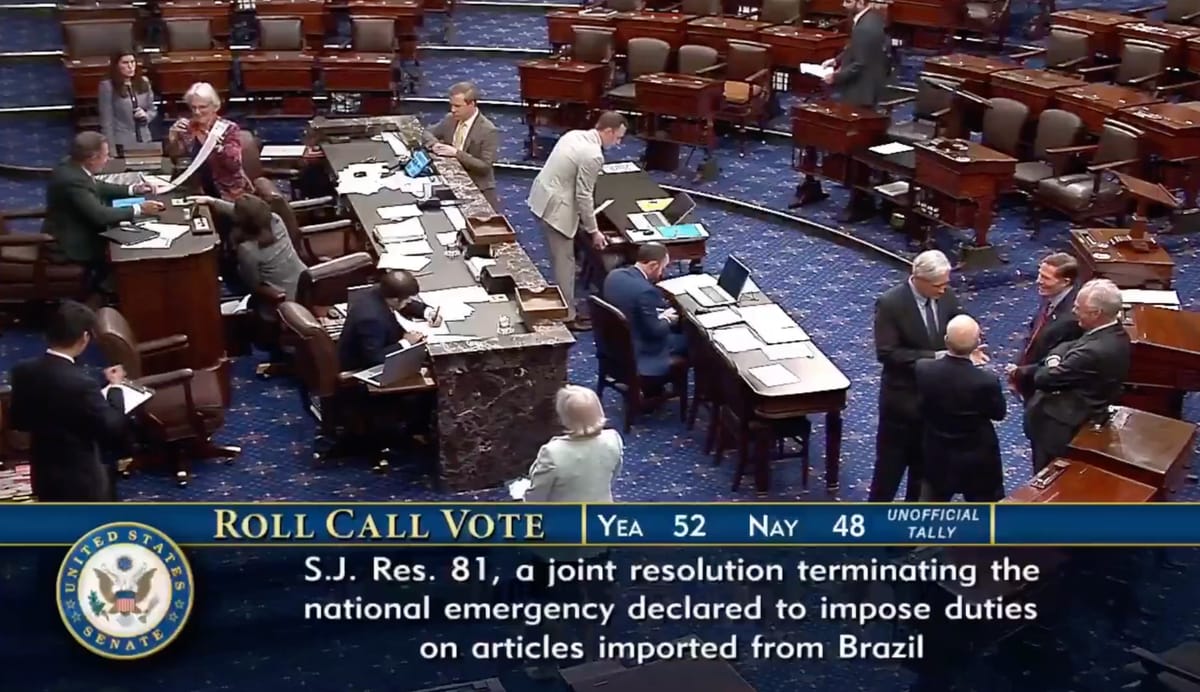 Il Senato boccia i dazi di Trump sul Brasile, ma la Camera non voterà
